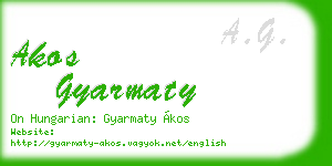akos gyarmaty business card
